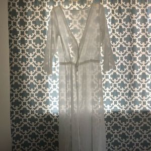 🌸Sheer white robe